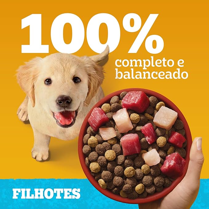 Ração Seca Filhote Sabor Carne, Frango e Cereais 4