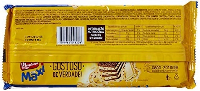Biscoito Wafer Bauducco Maxi Cookies 2
