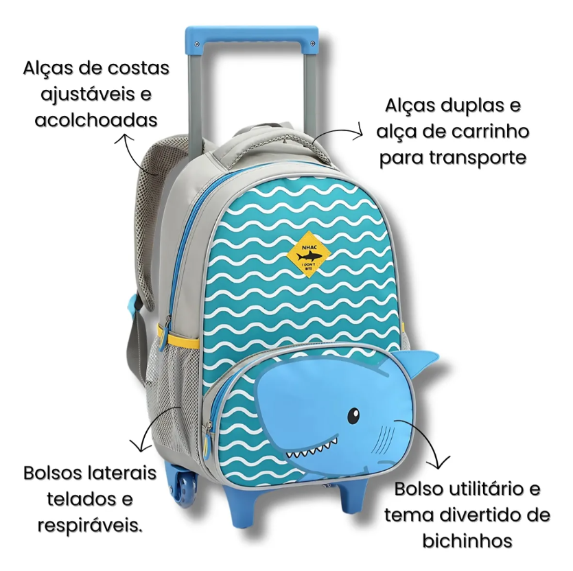 Mochila de Rodinha 16″ Tubarão 3