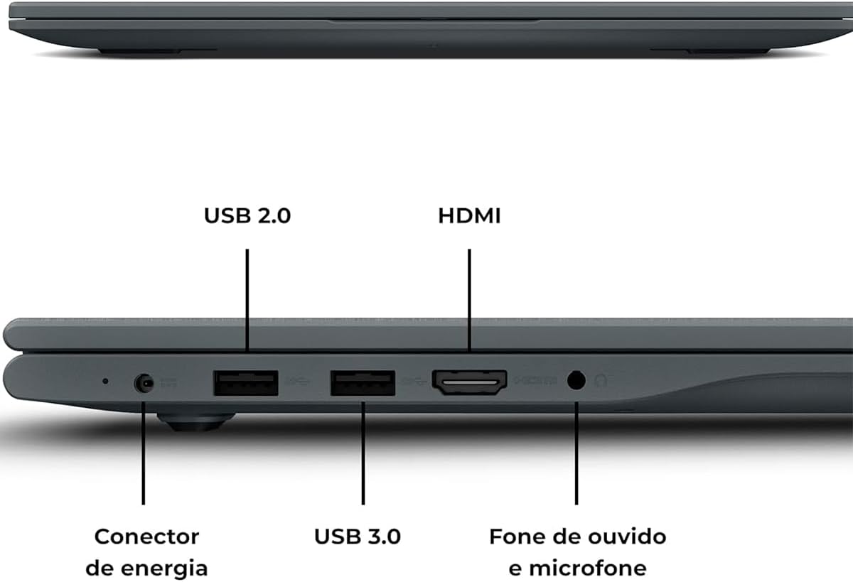 Notebook Vision C 14,1'' HD Celeron N4020 4 GB RAM e 128 GB SSD 5
