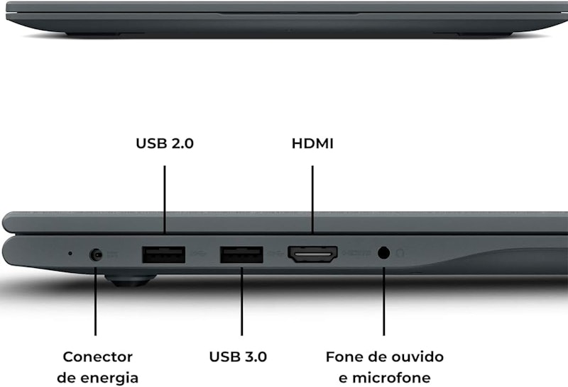 Notebook Vision C 14,1'' HD Celeron N4020 4 GB RAM e 128 GB SSD 5