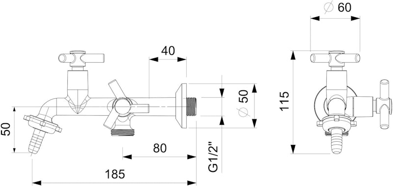 Torneira para Tanque e Máquina de Parede 5