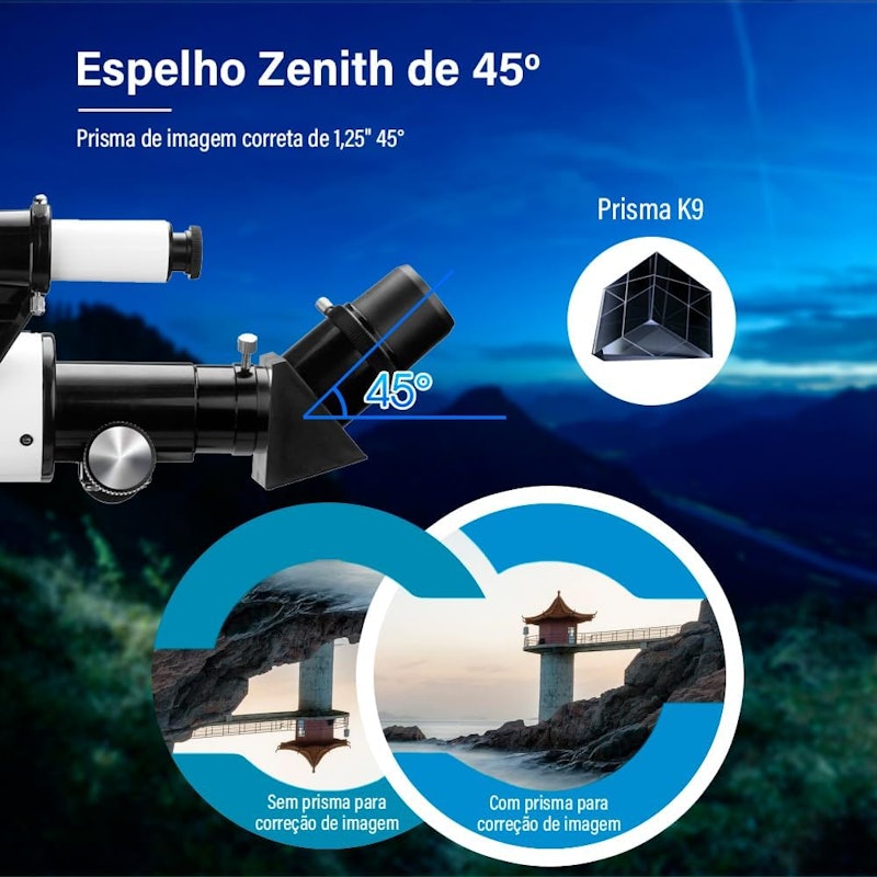 Telescópio Astronômico Refrator com Abertura de 60 mm 5