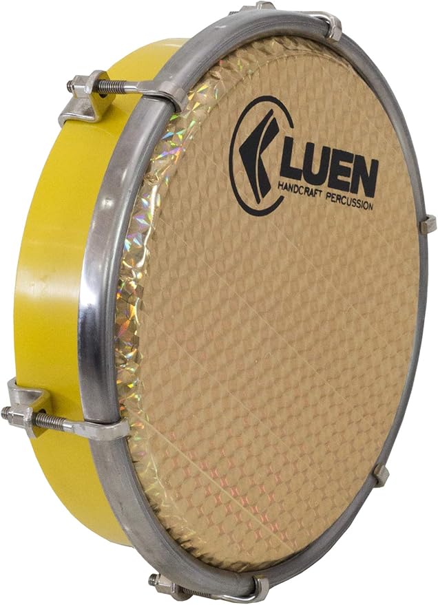 Tamborim 6" ABS Amarelo Tarr Pele Holográfica 2
