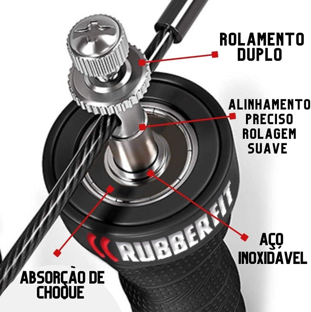 Corda de Pular Profissional Speed Rope Rolamento 3