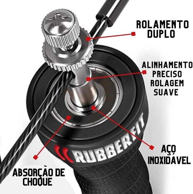 Corda de Pular Profissional Speed Rope Rolamento 3