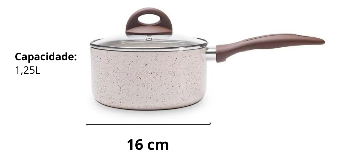 Panela com Tampa Brinox Suprema Antiaderente Ceramic Life 16cm 3
