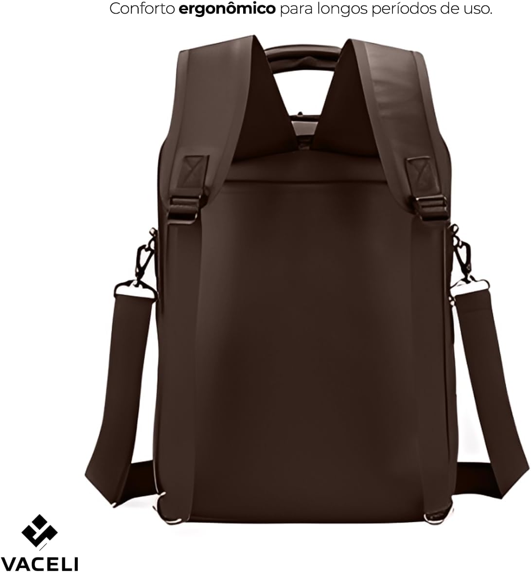 Mochila Couro Reforçada Executiva Grande Vaceli 3