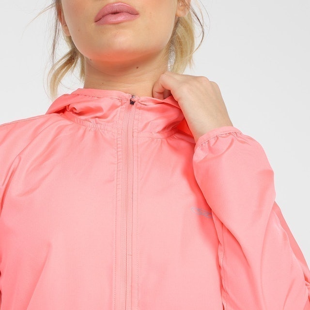 Jaqueta Corta-Vento Feminina Essential Rosa Coral 4