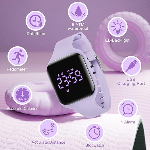 Relógio Esportivo Digital para Meninas e Meninos A ALPS 3