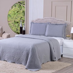 Kit Colcha Cobre Leito Balle Casal Queen 3 Peças