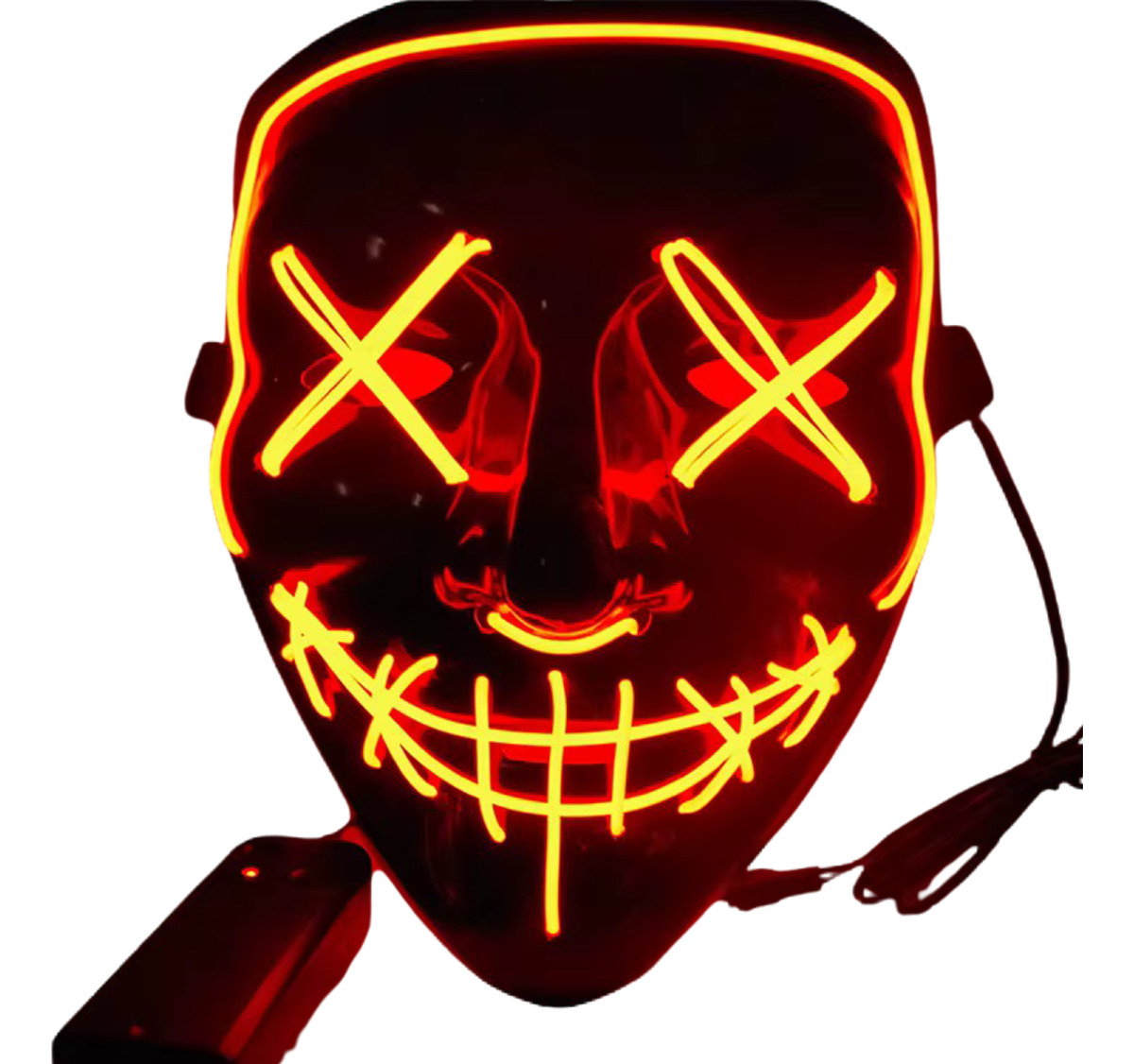 Máscara Divertida Carnaval Festa Balada Rave LED Neon 1