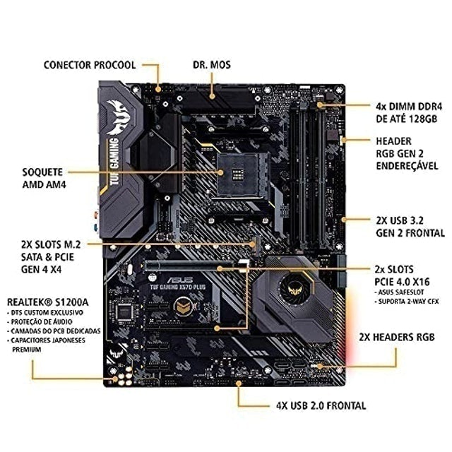 Placa-Mãe Gamer TUF Gaming X570-PLUS 2