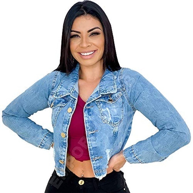 Jaqueta jeans feminina store barata