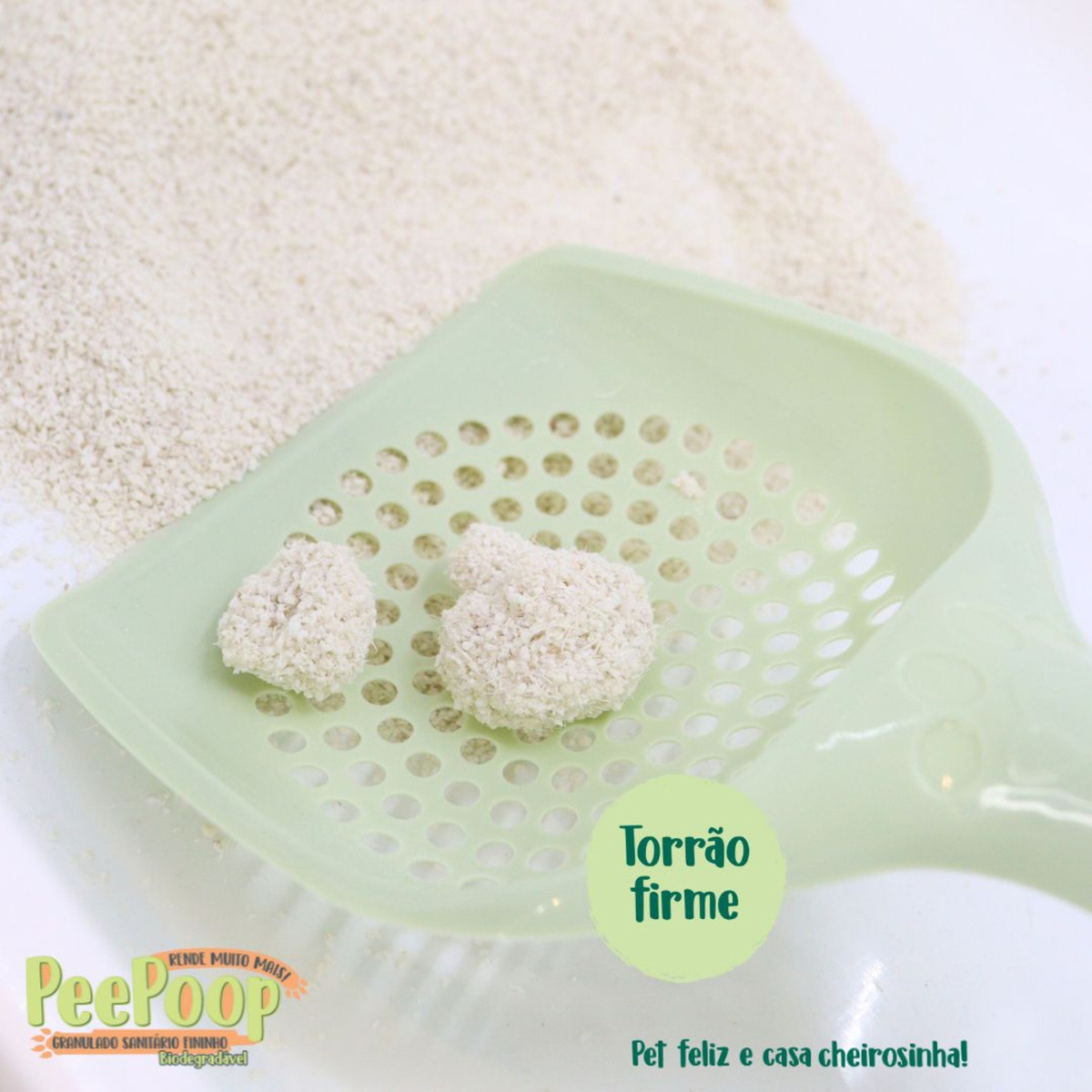 Peepoop Areia Higiênica Biodegradável de Mandioca para Gatos Grãos Finos  3