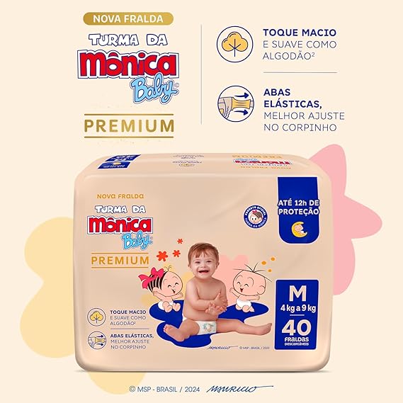  Baby Premium Econômica M 40 Unidades 2