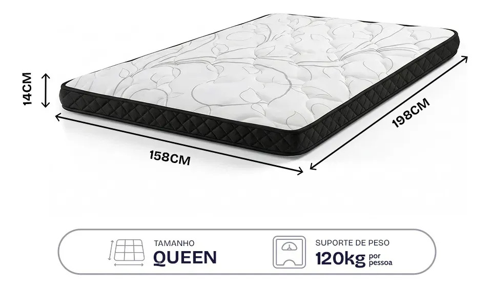Colchão Queen Ortopédico Espuma D33 a Vácuo Dream 3