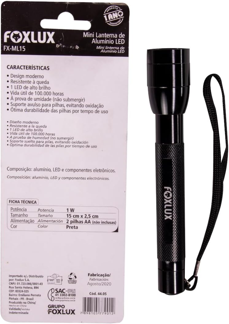 Mini Lanterna de Alumínio LED 5