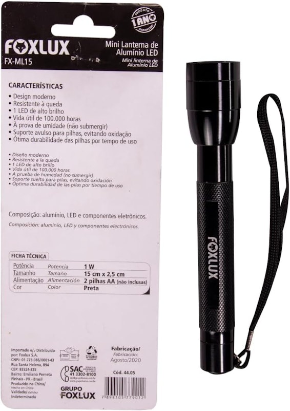 Mini Lanterna de Alumínio LED 5