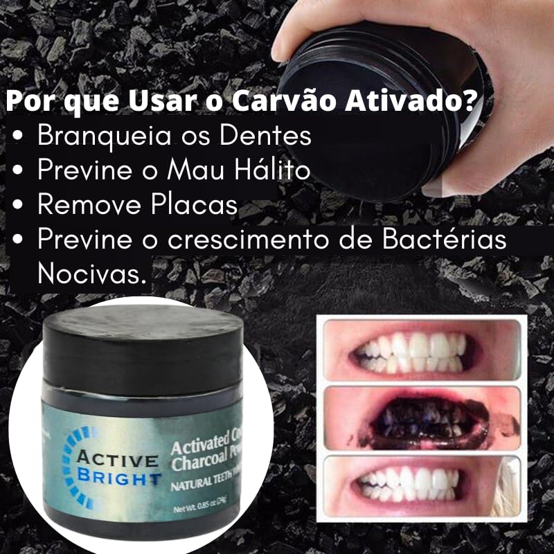 Branqueador de Dentes Carvão Em Pó Ativado 2