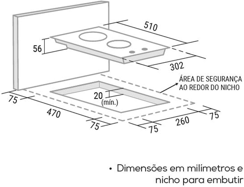 Cooktop 2 Bocas a Gás Suggar 5