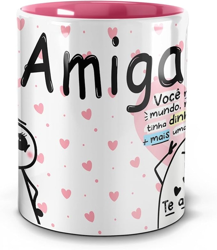 Caneca Amiga - Meme Flork - Alça Coração 3