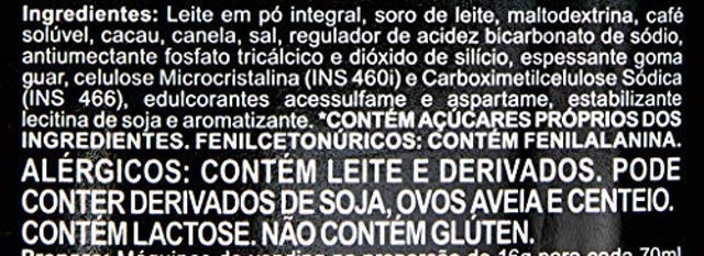 Cappuccino sem Adição de Açúcar América 3