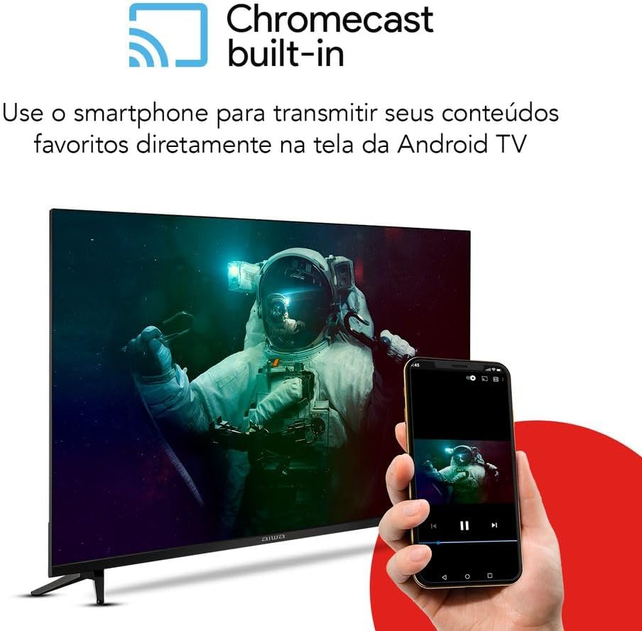 Smart TV AIWA 50” Android 4K Borda Ultrafina 4