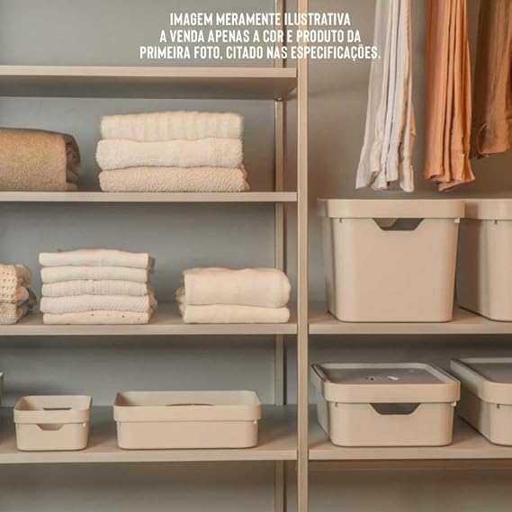 Caixa Organizadora Ou 32 L com Tampa Linha Cube 5