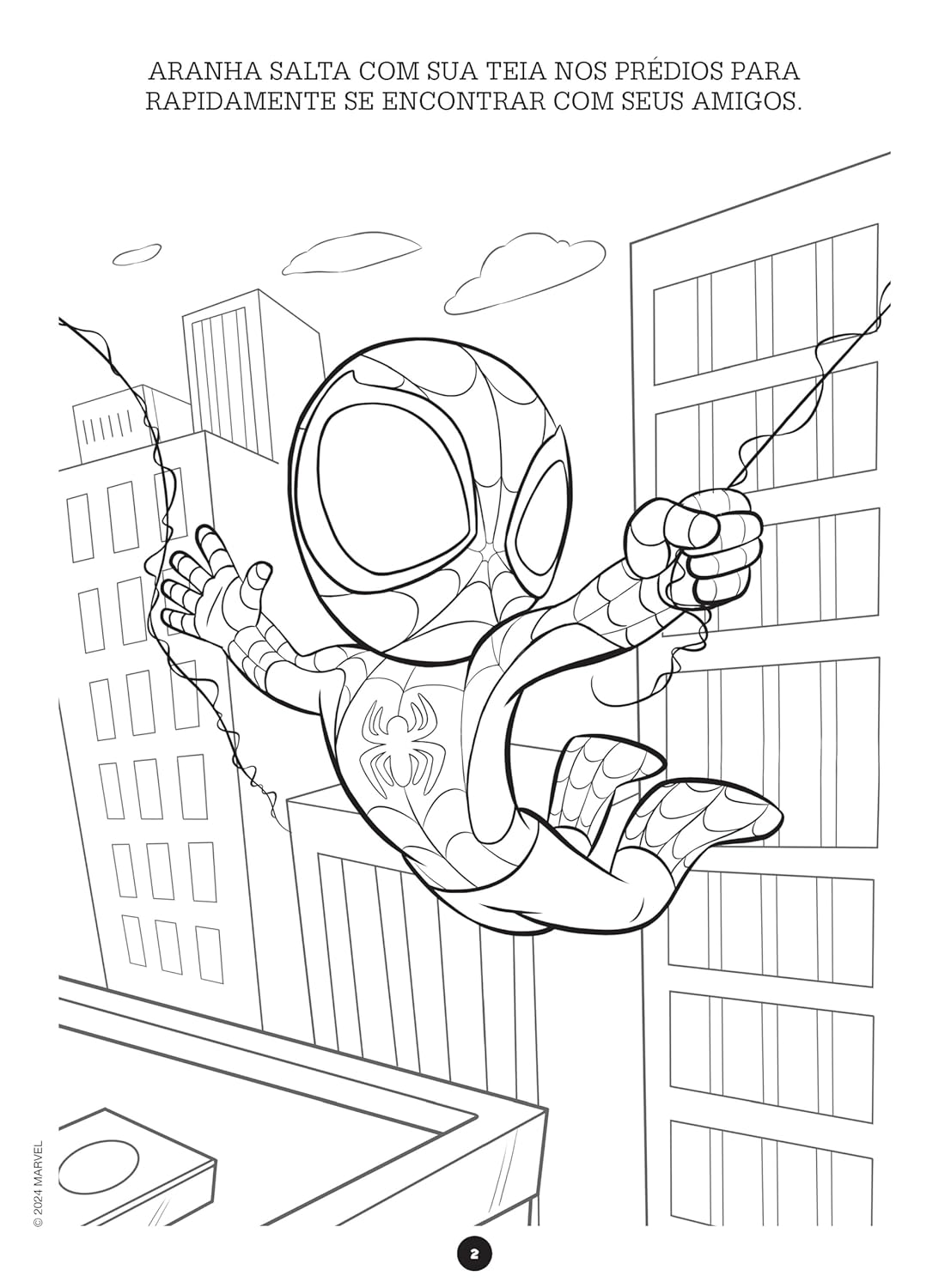Colorir e Aprender Marvel - Spidey 1 Aranha 2