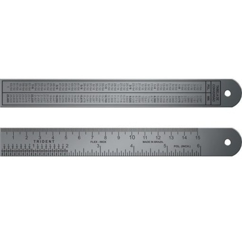 Régua Ferragista Trident em Aço Inox 1