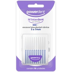 Escova Interdental Cônica 3 a 7 mm Azul Id Interdent Compacta 10 Unidades