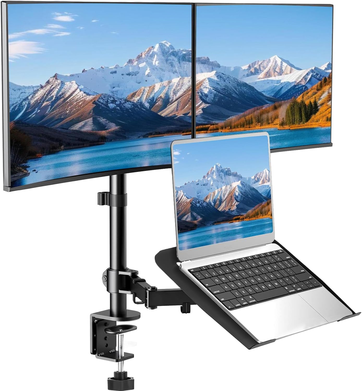 Suporte Articulado para Monitor Duplo e Notebook Vidavalu 1