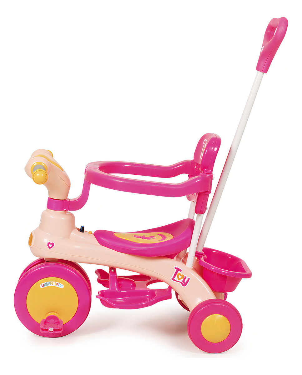 Triciclo Infantil Motoca Empurrador com Haste Removível Toy 3