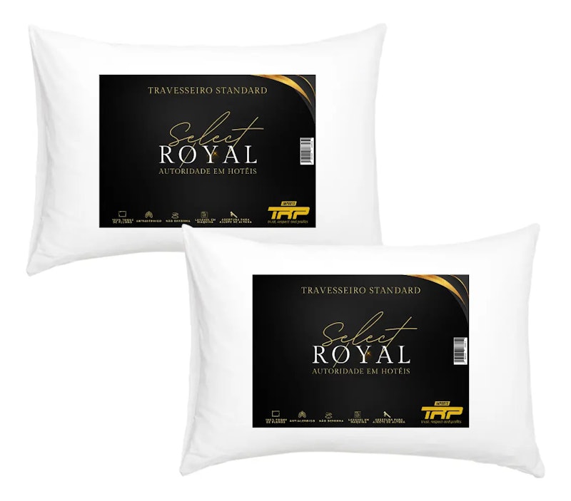 Kit 2 Travesseiros de Hotel Select Royal Toque de Plumas 1