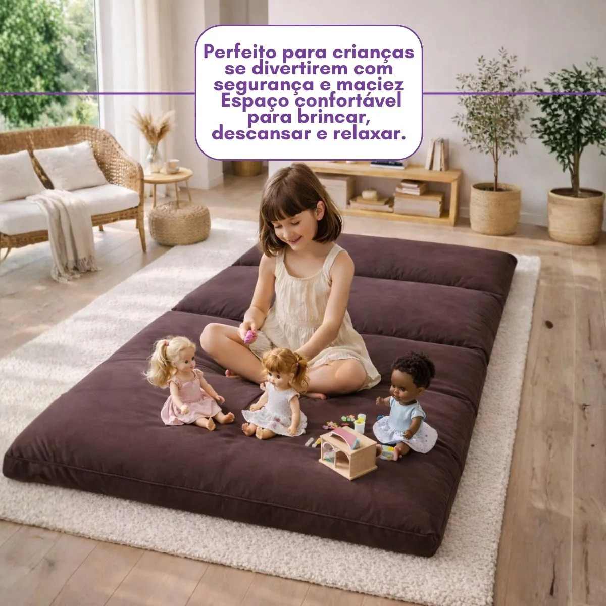 Futon Almofada Dobrável de Espuma Solteiro 3