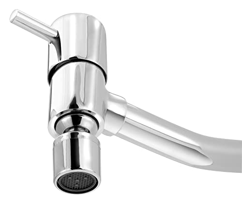 Torneira Prática Tanque/Jardim/Cozinha Reta de Parede Metal Luxo 1/4v 4