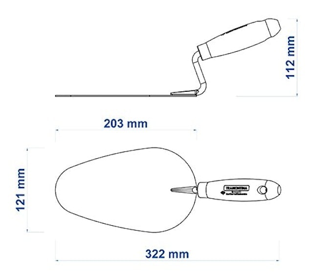 Colher de Pedreiro Redonda 8" Tramontina 2