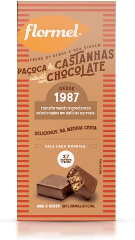 Tablete de Paçoca de Castanhas com Chocolate Zero Açúcar 1