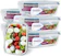 U4HOME Kit 6 Potes de Vidro Retangular com Tampa Hermética 640 ml 1