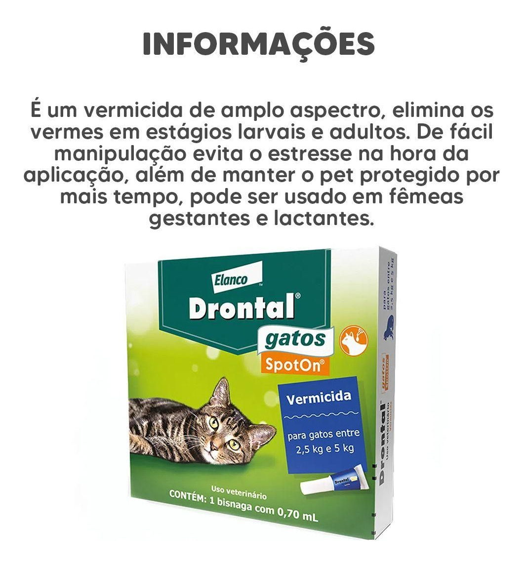 Vermífugo Drontal Gatos SpotOn 2