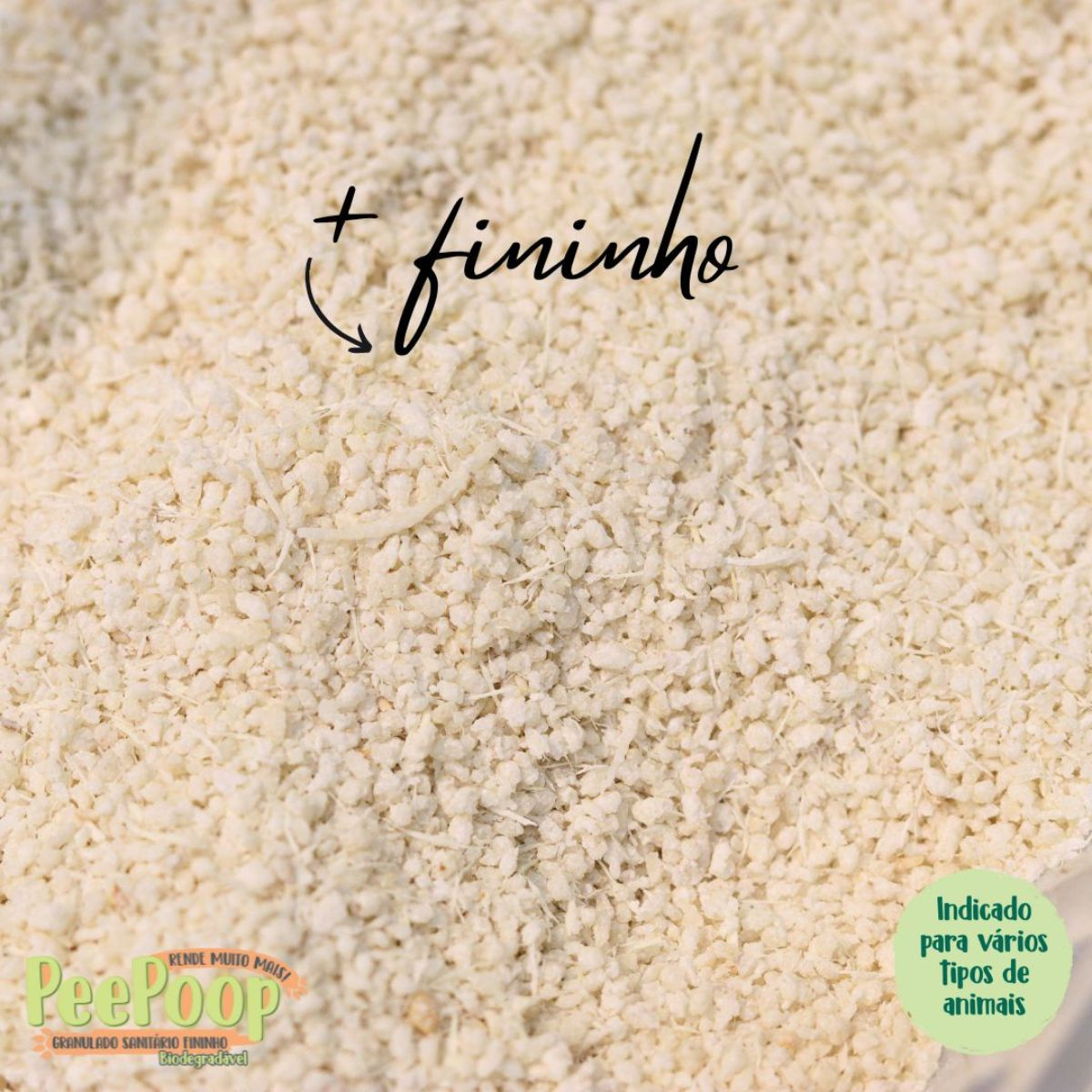 Peepoop Areia Higiênica Biodegradável de Mandioca para Gatos Grãos Finos  2