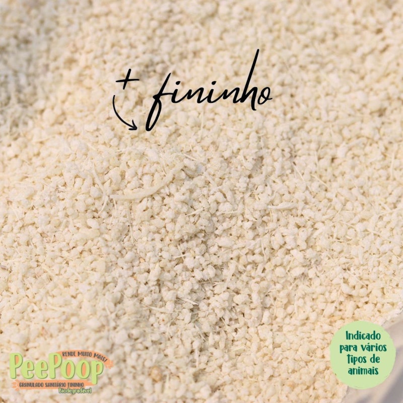 Peepoop Areia Higiênica Biodegradável de Mandioca para Gatos Grãos Finos 2