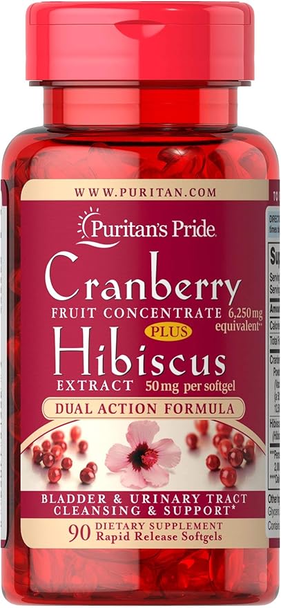 Cranberry Fruit Concentrate Plus Hibiscus Extract Puritan's Pride 1