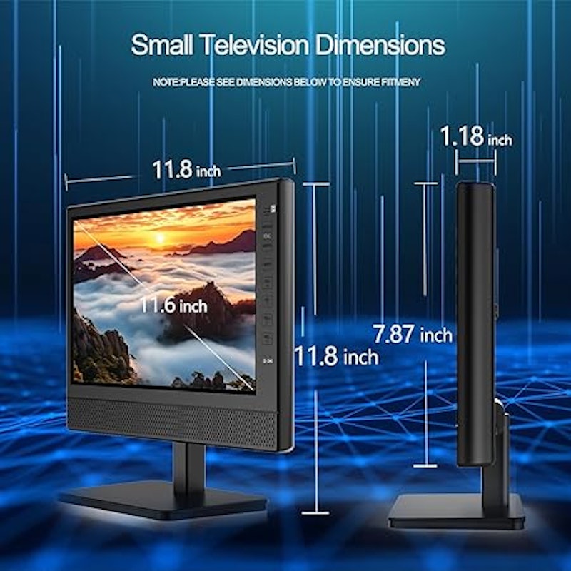 TV de Tela Plana Portátil de 12” 5