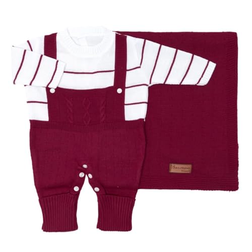Kit Saida Maternidade Jardineira Tricot Luxo  1