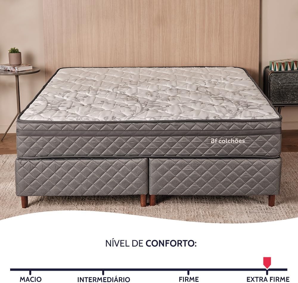 Colchão Solteiro Ortopédico Espuma D45 88 x 188 x 24 cm BF Colchões 4