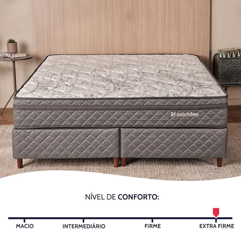 Colchão Solteiro Ortopédico Espuma D45 88 x 188 x 24 cm BF Colchões 4