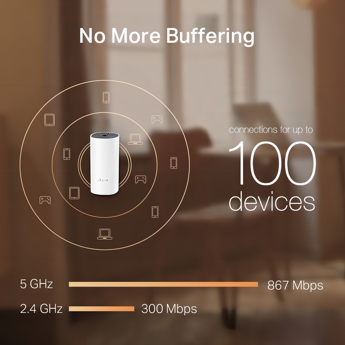 Roteador Mesh Wi-Fi 5 Gigabit Dual-Band AC1200 4