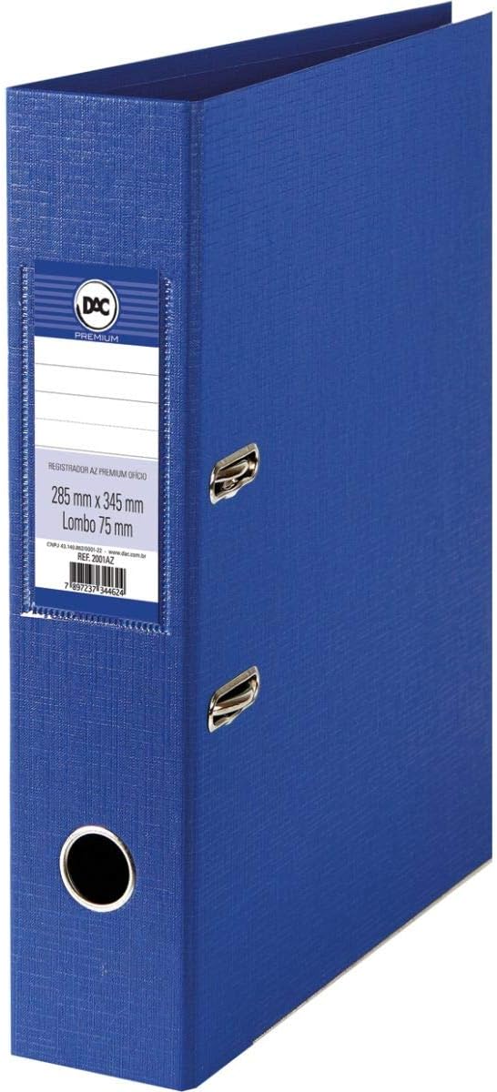 Registrador Lombo AZ 7,5 cm Percalux Azul DAC 1